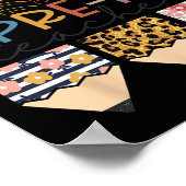 Leraar Fun Leopard Pencil Happy First Day van Scho Poster (Hoek)