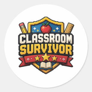 Leraar Gamen Badge Ronde Sticker