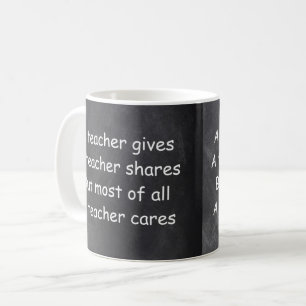 Leraar geeft aandelen voor Chalkboard Gift Idee Koffiemok