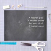 Leraar geeft aandelen voor Chalkboard Gift Idee Tissuepapier (Craft)