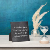 Leraar geeft cares Shares Chalkboard Design Gift Fotoplaat (Insitu)