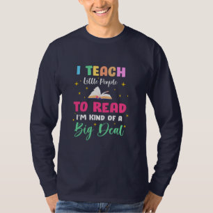 Leraar geeft me kleine mensen aan om te lezen t-shirt