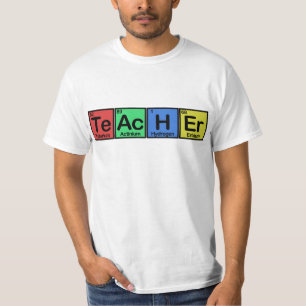 Leraar gemaakt van de kleuren van Elementen T-shirt