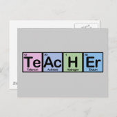 Leraar gemaakt van elementen briefkaart (Voorkant / Achterkant)