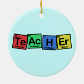 Leraar gemaakt van Elementengrillig Keramisch Ornament (Achterkant)