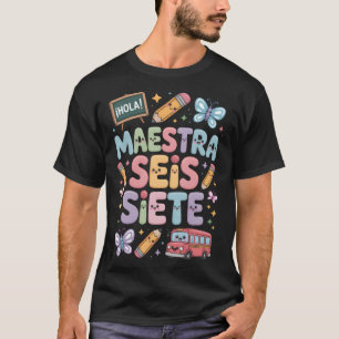 Leraar Gen Alpha Brainrot 67 Zes Zeven Maestra Se T-shirt