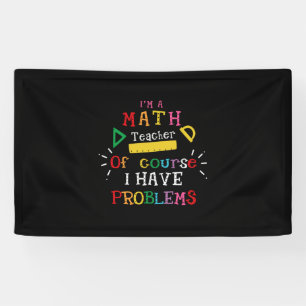 Leraar Gift Ik ben leraar Wiskunde Spandoek