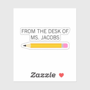 Leraar Gift Pencil Van het bureau van Sticker
