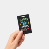 Leraar Gift Teacher Tiny Humans Badge (Handheld)