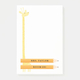 Leraar Giraffe Gepersonaliseerde post Post-it® Notes