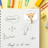 Leraar Giraffe Goed gedaan leerling Ronde Sticker