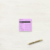 Leraar Grading Rubric Classwork Roze Post It Note (Op bureau)