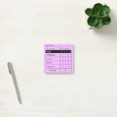Leraar Grading Rubric Classwork Roze Post It Note (Kantoor)