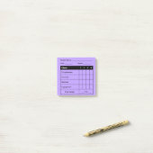 Leraar Grading Rubric voor Classwork in Paarse Post-it® Notes (Op bureau)