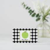 Leraar Green Apple Black Argyle Visitekaartje (Staand voorkant)