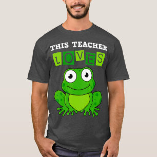 Leraar Groene Bouw Kikker Kindergarten Elementaire T-shirt