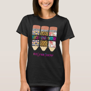 Leraar Groep 3 Onderwijs Liefde Inspiratie Potlood T-shirt