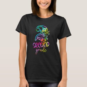 Leraar Groep 4 Leerling Tie Dye Bloem Eerste Dag T-shirt