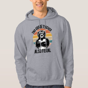 Leraar Groep 4 Ook Wild Retro Beer Hoodie