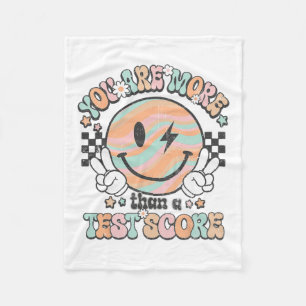 Leraar Groovy Smile Je bent meer dan een test scor Fleece Deken