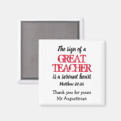 leraar | GROTE DIENST | Gepersonaliseerd Magneet (Voorkant / Achterkant)