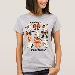 Leraar Halloween Coquette Bows en het lezen van ge T-shirt