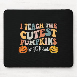 Leraar Halloween Cutest Pumpkins Retro Teacher Fa Muismat