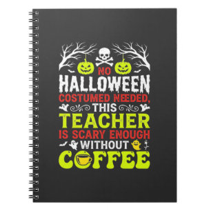 Leraar Halloween Eng Genoeg Koffie Ontwerp_1 Notitieboek