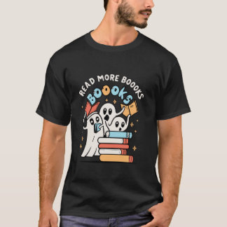 Leraar Halloween Ghost Lees meer Boeken Lees een T-shirt