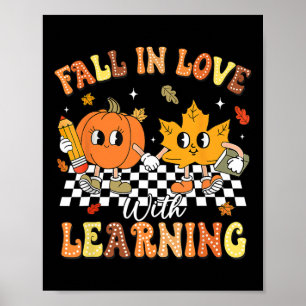 Leraar Halloween Herfst Verliefd Op Leren Dank Poster