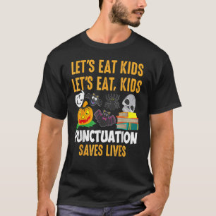 Leraar Halloween T-shirt Laten we Kinder Punctuati