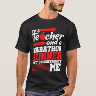 Leraar halve marathonloper hardlopen grappig eerst t-shirt