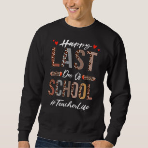Leraar Happy Last Day of School Summer Leopard 2 Trui