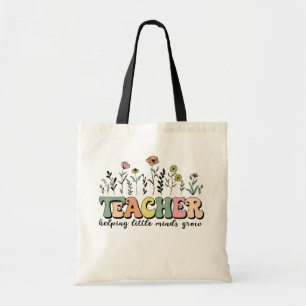 Leraar Helpt Kleine Geesten Groeien Bloemstuk Tote Bag