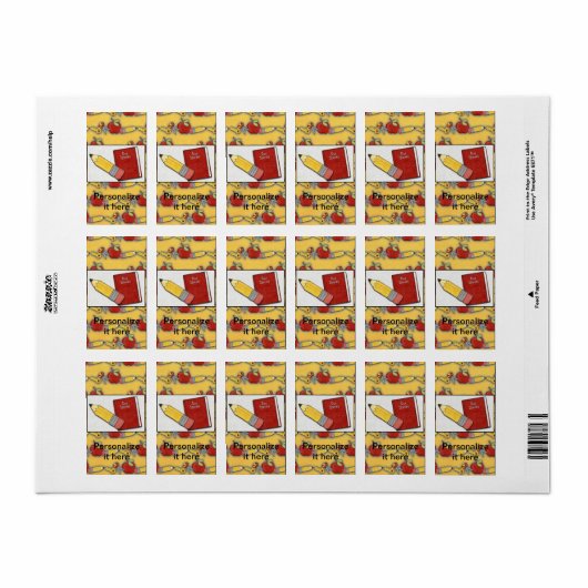 Leraar Hershey Miniatuur Snoep Wrapper Labels (Full Sheet)