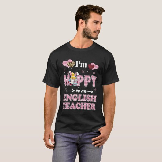Leraar Ik ben hopelijk Engels leraar Pasen Gno T-shirt (Voorkant volledig)