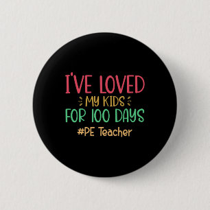 Leraar Ik hou al 100 dagen van mijn Kinder school Ronde Button 5,7 Cm