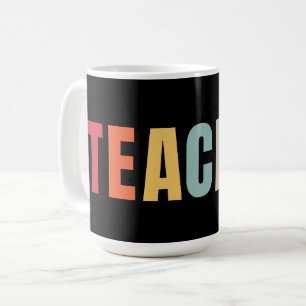 LERAAR in kleurrijke belettering Koffiemok