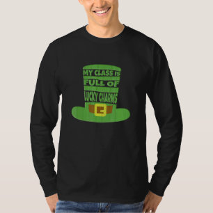 Leraar in mijn klas zit vol met luidop borduurwerk t-shirt
