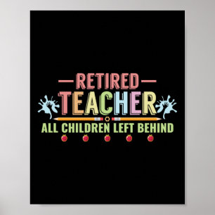 Leraar in ruste alle kinderen achter poster