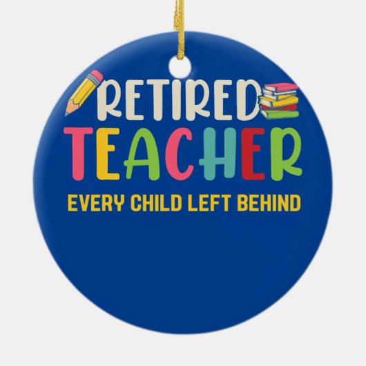 Leraar in ruste Elk kind achter oma Keramisch Ornament (Achterkant)