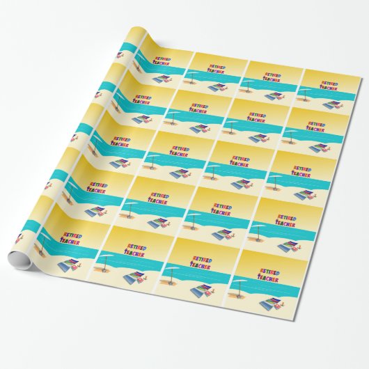 Leraar in ruste, Fun in Sun Cadeaupapier (Uitgerold)