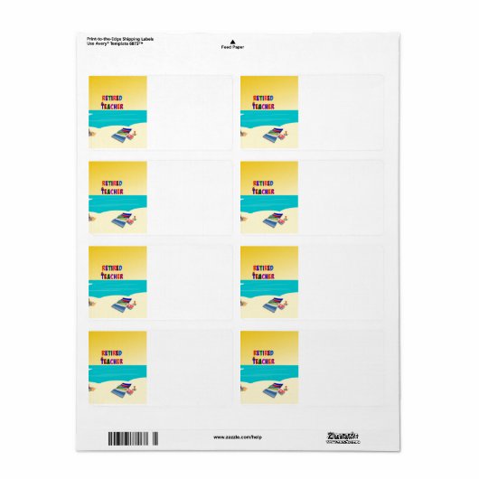 Leraar in ruste, Fun in Sun Etiket (Full Sheet)