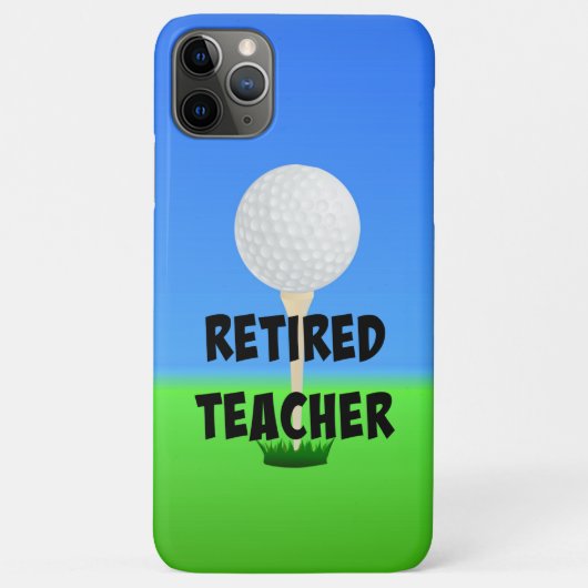 Leraar in ruste, Golfbal op een T-shirt Case-Mate iPhone Case (Achterkant)
