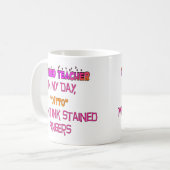 Leraar in ruste "Ink Sved Fingers" Ditto! Koffiemok (Voorkant links)