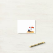 Leraar in ruste, strand Scene Post-it® Notes (Op bureau)