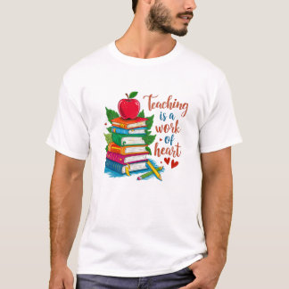 Leraar is een werk van het hart, Teacher's Day T-s T-shirt