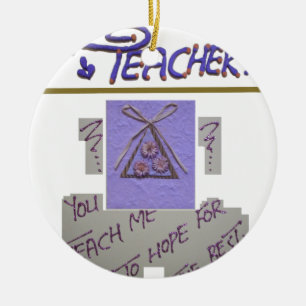 Leraar, je leert me te hopen op de beste kunst keramisch ornament