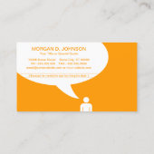 Leraar / Johnny Joke (kleur aanpasbaar) Visitekaartje (Achterkant)