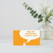 Leraar / Johnny Joke (kleur aanpasbaar) Visitekaartje (Staand voorkant)